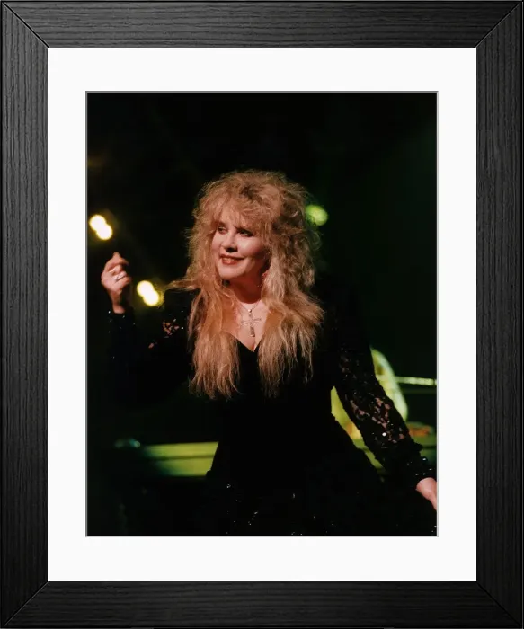 Framed Print : Stevie Nicks singer with pop group Fleetwood Mac Framed Print : Stevie Nicks singer with pop group Fleetwood Mac