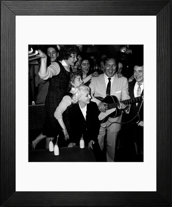 Framed Print : Bill Haley on his first visit to England which was largely sponsored by the Daily Mirror