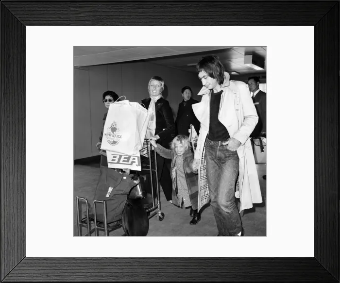 Framed Print : Rolling Stones: Charlie Watts, his wife Shirley and their three year old daughter Framed Print : Rolling Stones: Charlie Watts, his wife Shirley and their three year old daughter