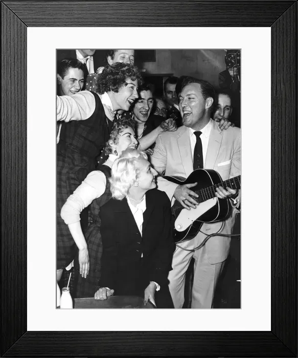 Framed Print : Bill Haley of Bill Haley and the Comits performing in front of an audience Framed Print : Bill Haley of Bill Haley and the Comits performing in front of an audience