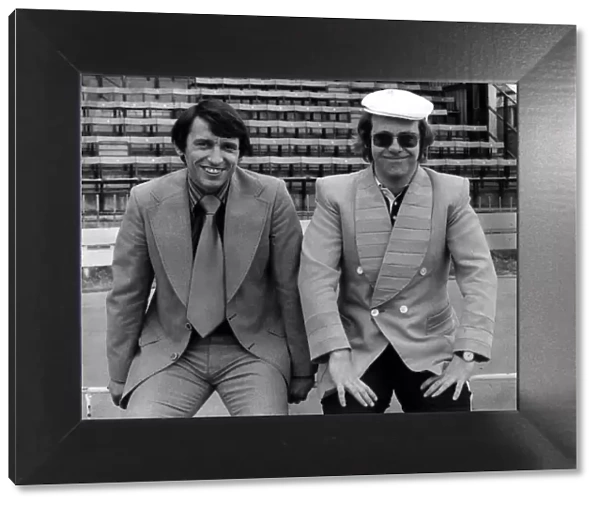 Graham Taylor meets Elton John at the Vicarage road ground when Graham signed up as