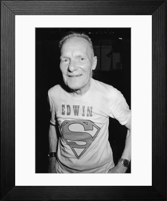 Framed Print : Dancing grandad Edwon Rolestone. 6th May 1979