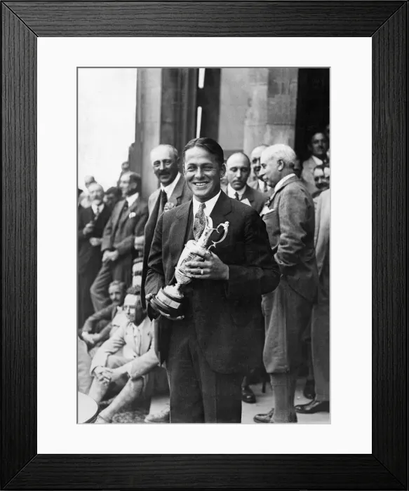 Framed Print : Robert Tyre Bobby'Jones Jr with one of his tropies Framed Print : Robert Tyre Bobby'Jones Jr with one of his tropies