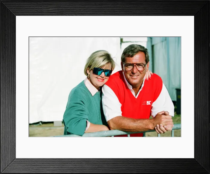 Framed Print : The Open Golf Championship at Turnberry, Scotland. Fuzzy Zoeller with his wife Framed Print : The Open Golf Championship at Turnberry, Scotland. Fuzzy Zoeller with his wife