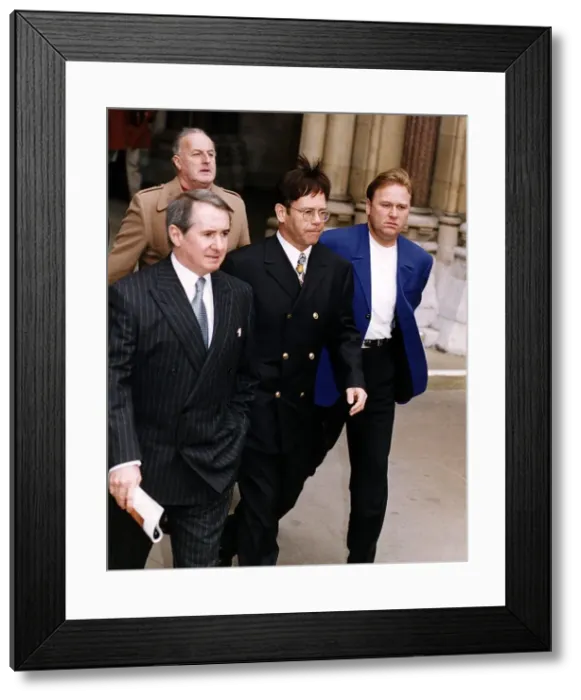 Framed Print : Elton John singer leaves the High Court during the libel court case against The Sunday Framed Print : Elton John singer leaves the High Court during the libel court case against The Sunday