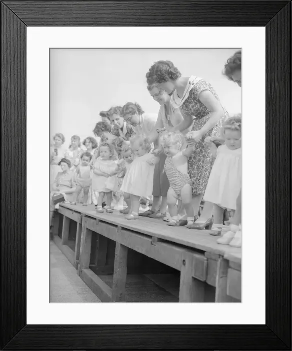 Framed Print : Beautiful Baby Show held on the promenade at Whitley Bay Framed Print : Beautiful Baby Show held on the promenade at Whitley Bay