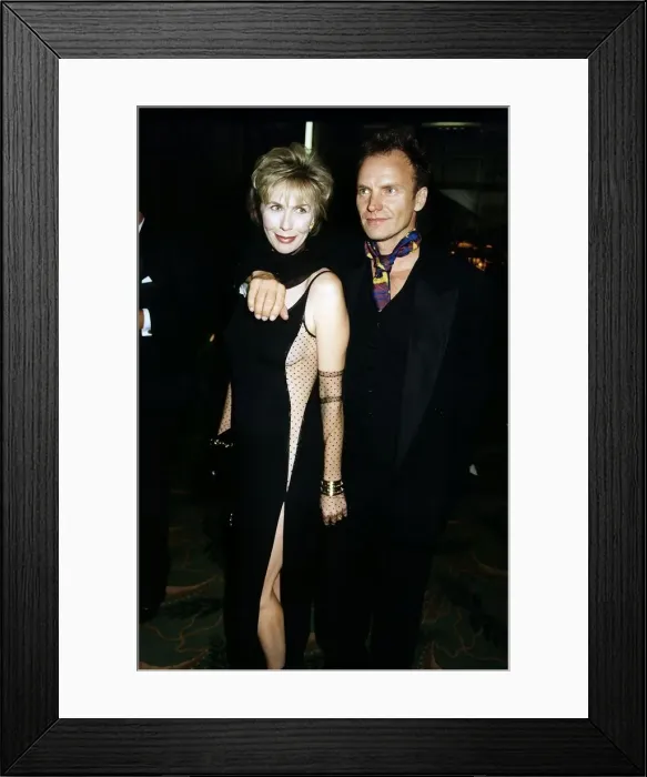 Framed Print : Sting Pop Singer With Wife Framed Print : Sting Pop Singer With Wife