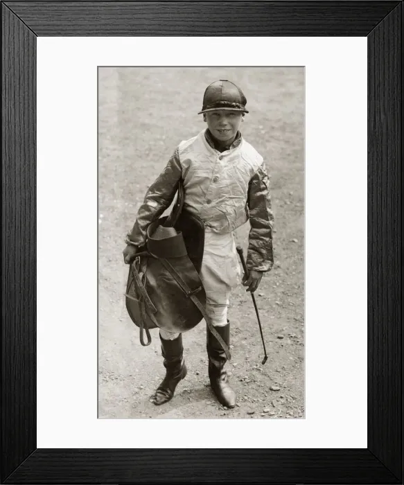 Framed Print : George Formby aged 10 in his fathers colours 18th April 1915 Boy Jockey Framed Print : George Formby aged 10 in his fathers colours 18th April 1915 Boy Jockey