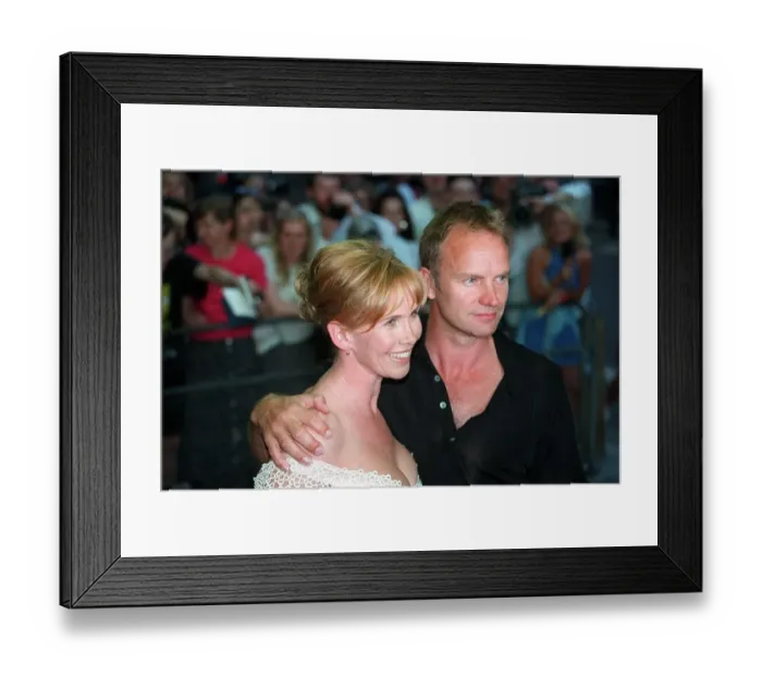 Framed Print : Trudie Styler and her husband Sting at the gala charity premiere of her new film Framed Print : Trudie Styler and her husband Sting at the gala charity premiere of her new film