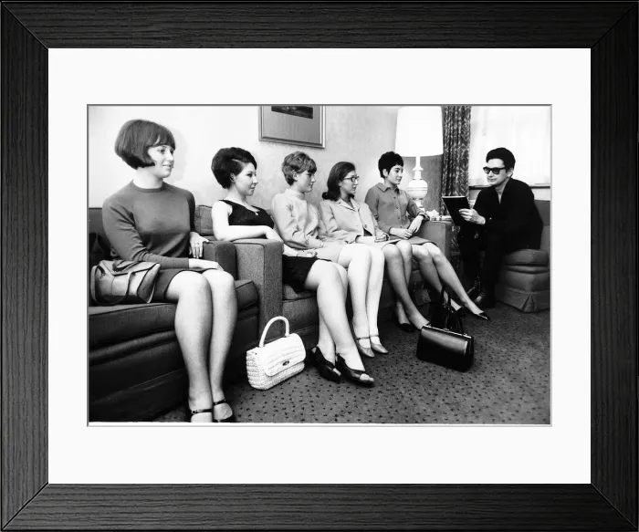 Framed Print : Roy Orbison American singer interviewing girls for the position of being a nanny to his Framed Print : Roy Orbison American singer interviewing girls for the position of being a nanny to his
