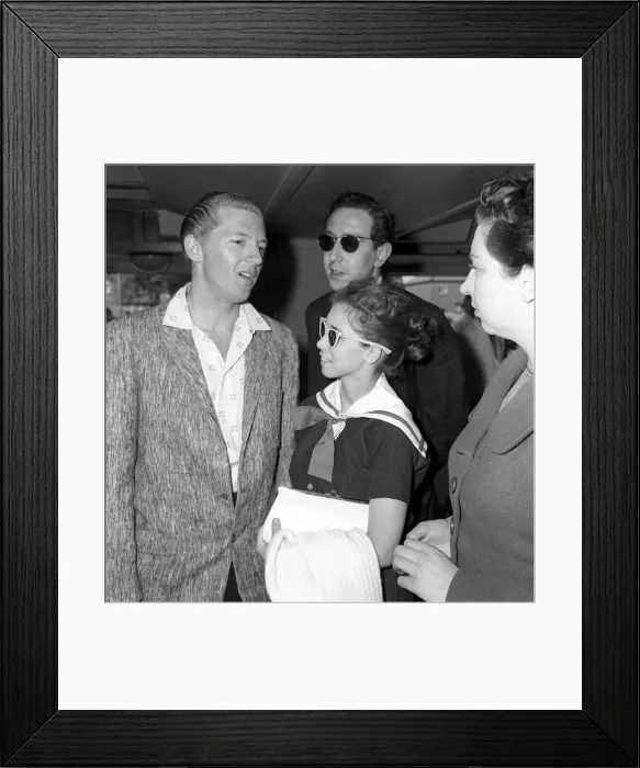 Framed Print : Jerry Lee Lewis Rock and Roll singer May 1958 with his 13 year old wife Myra Framed Print : Jerry Lee Lewis Rock and Roll singer May 1958 with his 13 year old wife Myra