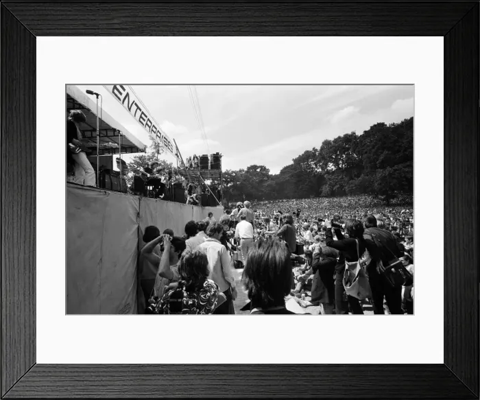 Framed Print : King Crimson performing on stage 5th July 1969 at the Free Rolling Stones concert in Hyde Framed Print : King Crimson performing on stage 5th July 1969 at the Free Rolling Stones concert in Hyde