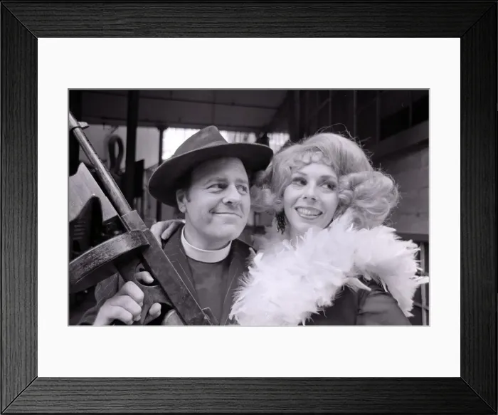 Framed Print : Marion Montgomery Jazz Singer October 1969 Pictured with Actor Mike Segal - both Framed Print : Marion Montgomery Jazz Singer October 1969 Pictured with Actor Mike Segal - both