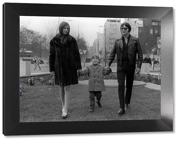 Roy Orbison with his wife Barbara Anne Marie April 1970 and his son Wesley