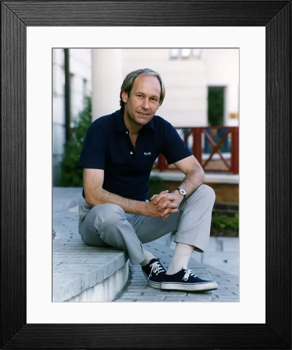 Framed Print : Mike D Abo Disc Jockey Singer Member of Manfred Mann pop group Sitting on steps Framed Print : Mike D Abo Disc Jockey Singer Member of Manfred Mann pop group Sitting on steps