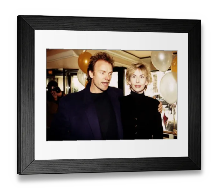 Framed Print : Sting with his wife Trudi Tyler