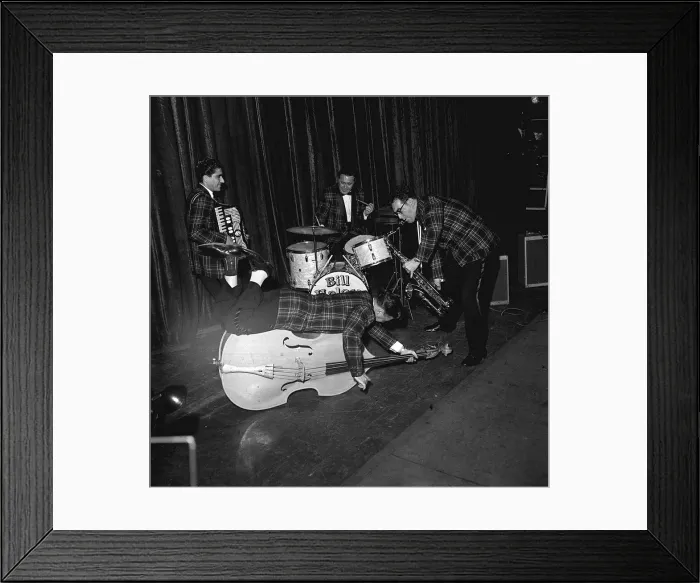 Framed Print : Bill Haley and the Comets tour of Britain which was largely sponsored by the Daily Mirror