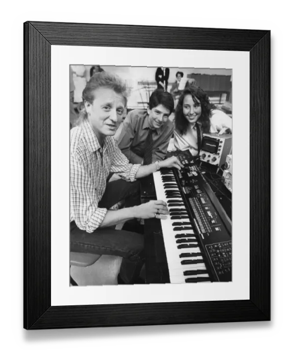 Framed Print : Singer songwriter John Miles, with Steven Henderson and Julie Miah Framed Print : Singer songwriter John Miles, with Steven Henderson and Julie Miah