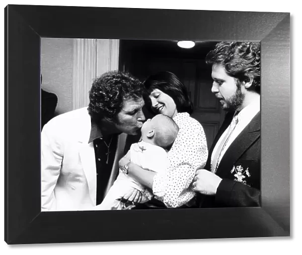 Tom Jones with his son, Mark his daughter in-law Donna and his grand son Alexander in