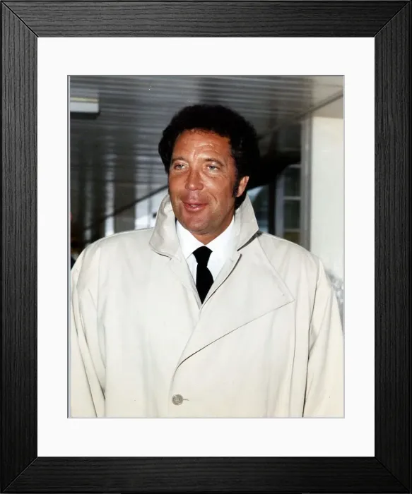 Framed Print : Tom Jones Singer Wearing a White coat Framed Print : Tom Jones Singer Wearing a White coat