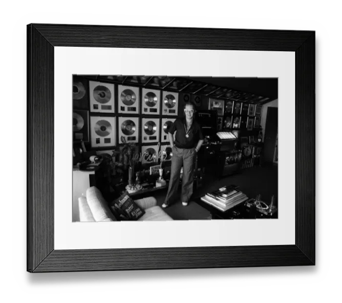 Framed Print : Sir Elton John in his new £50, 000 mansion in Camberley, Surrey June 1974 Framed Print : Sir Elton John in his new £50, 000 mansion in Camberley, Surrey June 1974