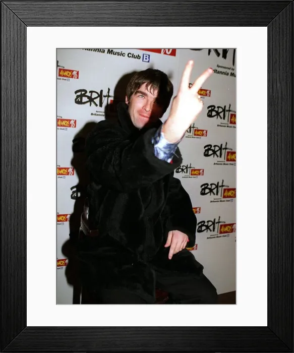 Framed Print : Noel Gallagher at the Brit Awards Nomination Breakfast At The Hard RocK Cafe Oasis are