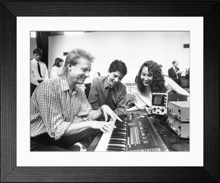 Framed Print : Singer songwriter John Miles, with Steven Henderson and Julie Miah Framed Print : Singer songwriter John Miles, with Steven Henderson and Julie Miah