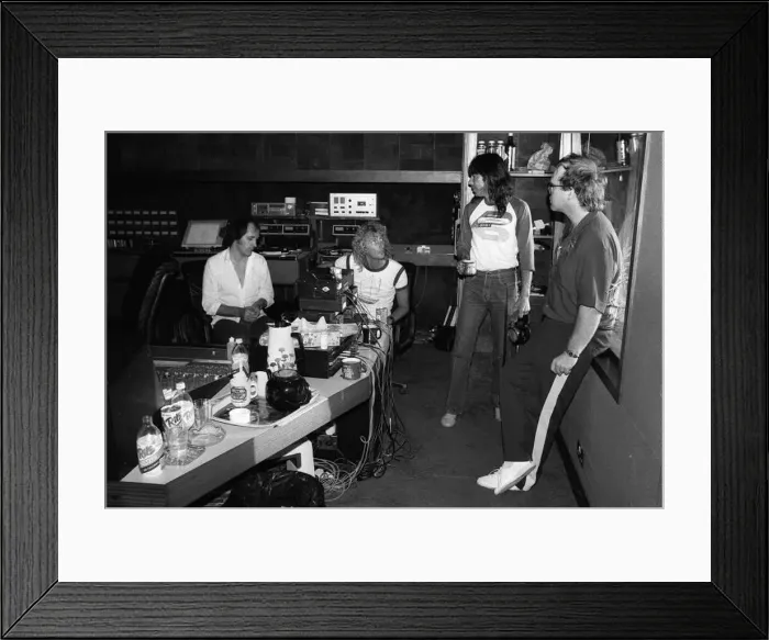 : Sir Elton John in the recording studio on the Island of Monstserrat 1982 : Sir Elton John in the recording studio on the Island of Monstserrat 1982