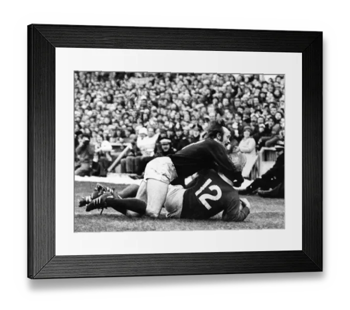 Framed Print : Rugby - Wales V Scotland - Cardiff Arms Park - Feb 1978 - WME Copyright Image - Despite a