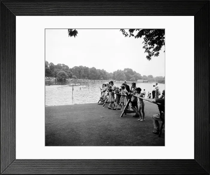 Framed Print : Serpentine Regatta, Hyde Park, London, 4th August 1955 Framed Print : Serpentine Regatta, Hyde Park, London, 4th August 1955