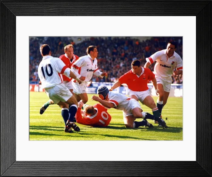 Framed Print : Rugby - Wales v England - Wembley Stadium - Neil Jenkins Framed Print : Rugby - Wales v England - Wembley Stadium - Neil Jenkins
