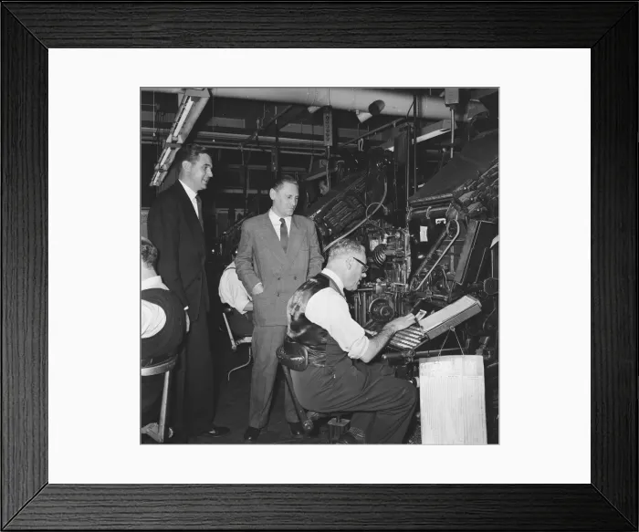 Framed Print : Daily Mirror Editorial Department 9th October 1957 Framed Print : Daily Mirror Editorial Department 9th October 1957
