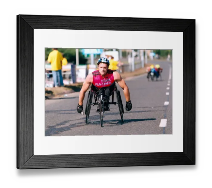 Framed Print : Great North Run, 15 September 1996 - The wheelchair race - David Holding Framed Print : Great North Run, 15 September 1996 - The wheelchair race - David Holding