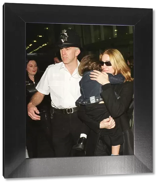 Madonna arrives at Heathrow Airport October 1999 from New York on the Concorde with