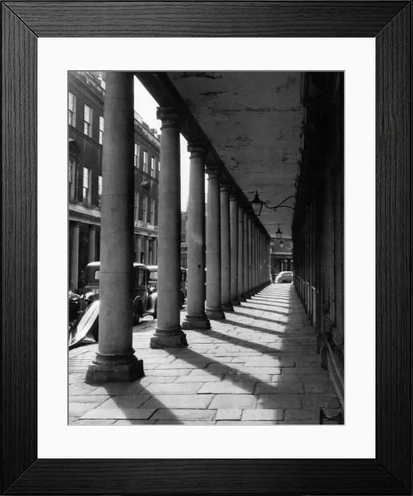Framed Print : A collonade in the heart of the city of Bath. 1958 Framed Print : A collonade in the heart of the city of Bath. 1958