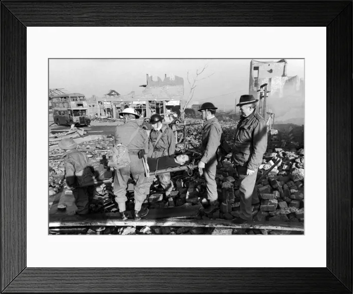 Framed Print : Civil Defence Range Albert Road Croydon, where members of the Civil Defence under Framed Print : Civil Defence Range Albert Road Croydon, where members of the Civil Defence under