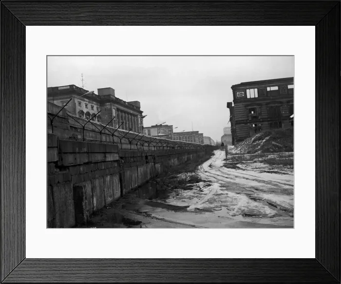 Framed Print : The Berlin Wall was a concrete and earth barrier built by the Soviet Union