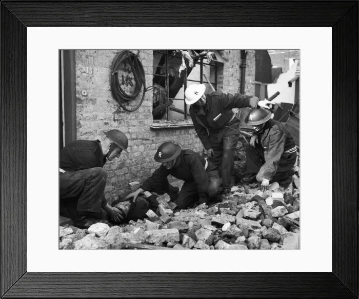 Framed Print : South Londons First Civil Defence Basic Training Ground at the Lamberth Civil Framed Print : South Londons First Civil Defence Basic Training Ground at the Lamberth Civil