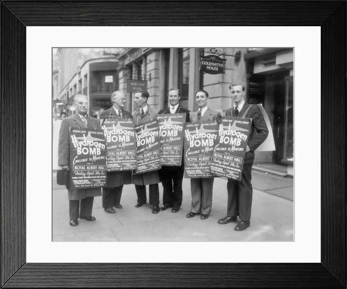 Framed Print : Disarmament meeting April 1954 Anthony Greenwood MP 3rd from right Framed Print : Disarmament meeting April 1954 Anthony Greenwood MP 3rd from right