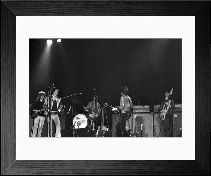Framed Print : Rolling Stones: on stage at Empire Theatre, Liverpool, England 12th March 1971 Framed Print : Rolling Stones: on stage at Empire Theatre, Liverpool, England 12th March 1971
