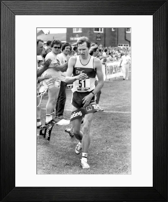 Framed Print : Great North Run, 17 June 1984 - Oyvind Dahl the winner of the Great North Run 1984