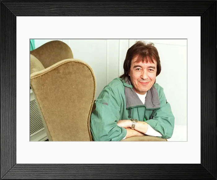 Framed Print : Bill Wyman at his office London 1999 Framed Print : Bill Wyman at his office London 1999