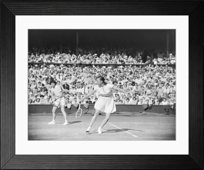 Framed Print : Tennis Wimbledon Womens Double Final. 1949 Mrs Todd