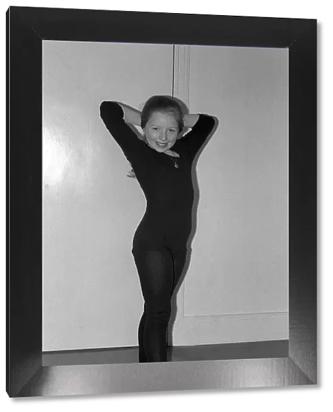 Lena Zavaroni, 10 year old girl dancer  /  singer April 1974 taken at her home