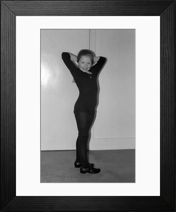 Framed Print : Lena Zavaroni, 10 year old girl dancer / singer April 1974 taken at her home Framed Print : Lena Zavaroni, 10 year old girl dancer / singer April 1974 taken at her home