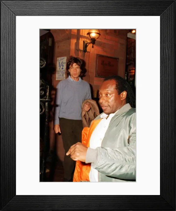 Framed Print : Rolling Stones: Mick Jagger pop singer leaves the Amber Regent Restaurant Glasgow Framed Print : Rolling Stones: Mick Jagger pop singer leaves the Amber Regent Restaurant Glasgow