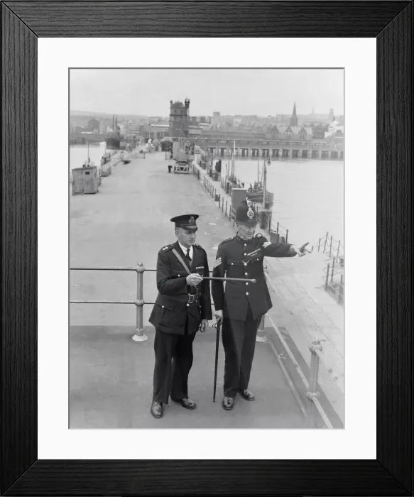 Framed Print : Worlds smallest police force - The five man Isle of Man harbour Police Framed Print : Worlds smallest police force - The five man Isle of Man harbour Police
