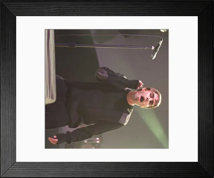 Framed Print : Liam Gallagher Oasis concert Aberdeen September 1997 Liam Gallagher on stage Framed Print : Liam Gallagher Oasis concert Aberdeen September 1997 Liam Gallagher on stage