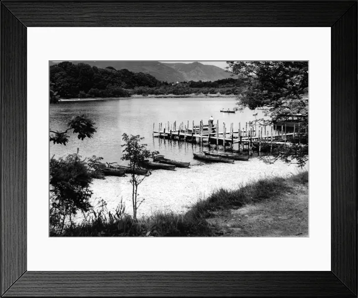 Framed Print : Lake District - Derwentwater - The Boat Station 4 June 1963 Framed Print : Lake District - Derwentwater - The Boat Station 4 June 1963