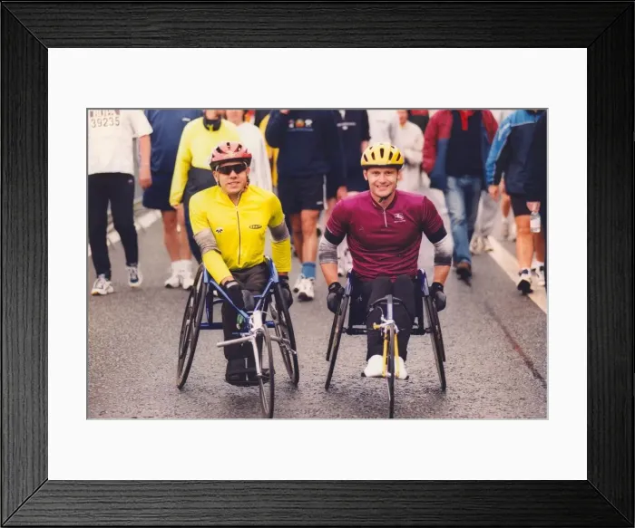 Framed Print : The Great North Run 4 October 1998 - Competitors at the start - ready for the off Framed Print : The Great North Run 4 October 1998 - Competitors at the start - ready for the off